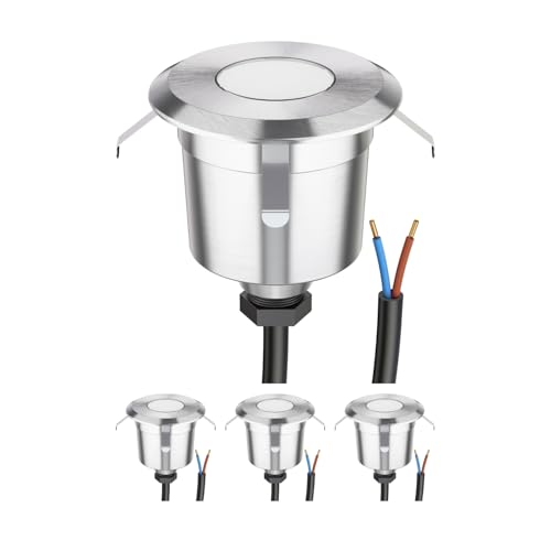 ledscom.de 4 Stück LED Bodeneinbauleuchte AGENA für außen, IP65, edelstahl, rund, 60mm Ø, warmweiß ledscom.de 4 Stück LED Bodeneinbauleuchte AGENA für außen, IP65, edelstahl, rund, 60mm Ø, warmweiß von ledscom.de