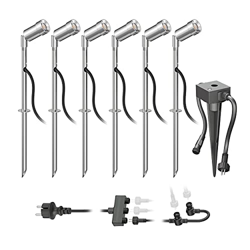 ledscom.de LED Gartenstrahler Spico mit Erdspieß und Dämmerungssensor für außen IP44 je 105lm warm-weiß 6er Set ledscom.de LED Gartenstrahler Spico mit Erdspieß und Dämmerungssensor für außen IP44 je 105lm warm-weiß 6er Set von ledscom.de