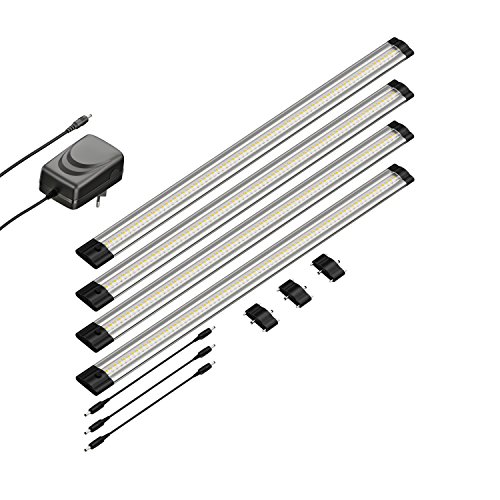 parlat LED Unterbau-Leuchte SIRIS, flach, je 50cm, je 531lm, warm-weiß, 4er Set von parlat