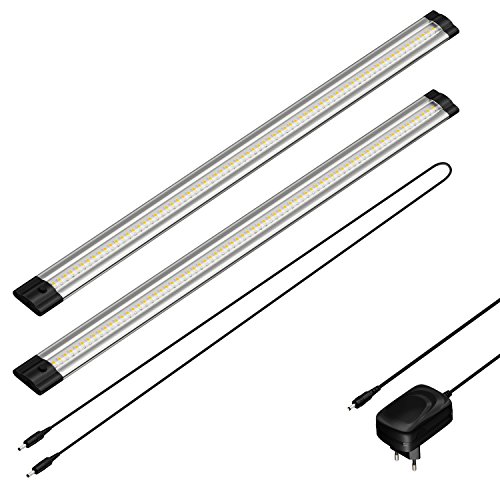 parlat LED Unterbau-Leuchte SIRIS, flach, je 50cm, je 531lm, warmweiß, 2er Set von parlat