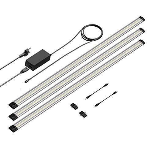 parlat LED Unterbau-Leuchte SIRIS, flach, je 90cm, je 963lm, warm-weiß 3er Set von parlat