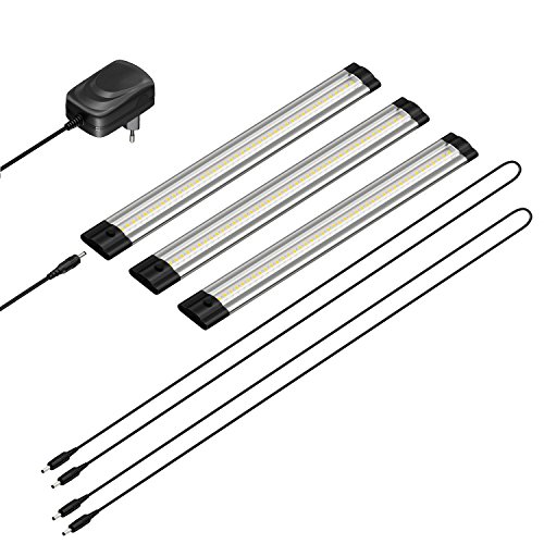 parlat LED Unterbau-Leuchte SIRIS, je 30cm, je 370lm, weiß, 3er Set von parlat