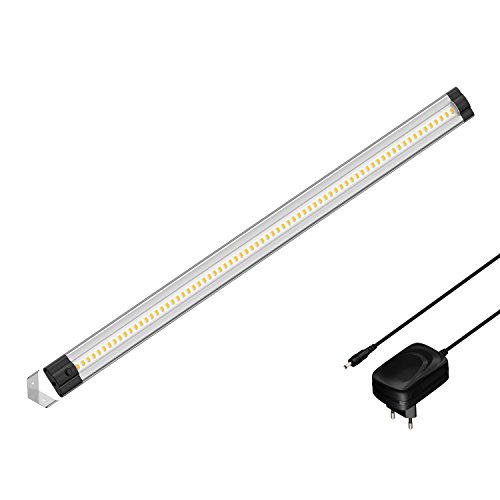 parlat LED Unterbau-Leuchte SIRIS mit Netzteil, Eckmontage, flach, 50cm, 531lm, warm-weiß von parlat