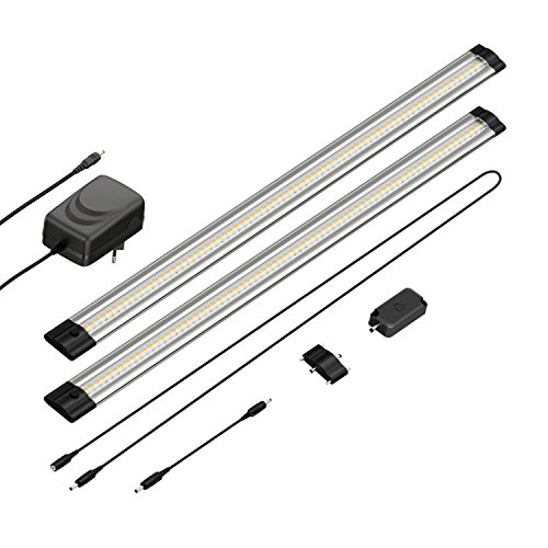 parlat LED Unterbau-Leuchte Siris, Touch-Dimmer, flach, je 50cm, je 531lm, warm-weiß, 2er Set von parlat