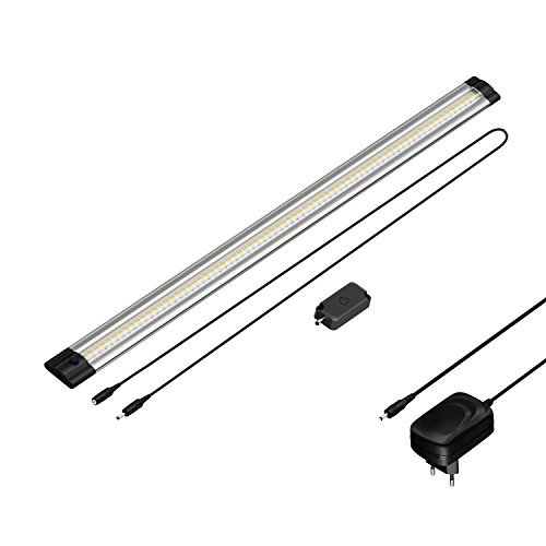 parlat LED Unterbau-Leuchte Siris mit Netzteil, Touch-Dimmer, flach, 50cm, 531lm, warm-weiß von parlat