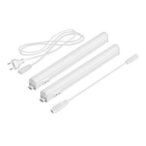 parlat LED Unterbau-Leuchten Rigel, je 31,3cm, 40cm Kabel, je 397lm, warm-weiß, 2er Set von parlat