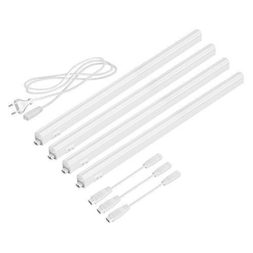 parlat LED Unterbau-Leuchten Rigel, je 57,3cm, je 880lm, weiß, 4er Set von parlat