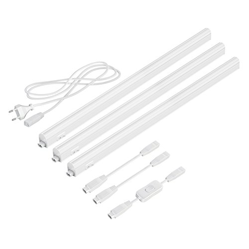 parlat LED Unterbau-Leuchten Rigel, je 57,3cm, mit Schalter, je 790lm, warm-weiß, 3er Set von parlat