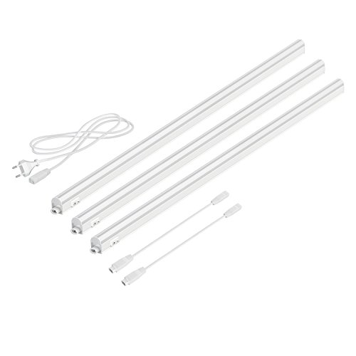 parlat LED Unterbau-Leuchten Rigel, je 87,3cm, 40cm Kabel, je 1002lm, warm-weiß, 3er Set von parlat