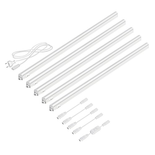 parlat LED Unterbau-Leuchten Rigel, je 87,3cm, mit Schalter, je 1118lm, weiß, 5er Set von parlat