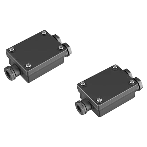 ledscom.de 2 Stück 2-fach Kabelverbinder für außen, IP68, Muffe für 6-8mm Kabel-Durchmesser von parlat