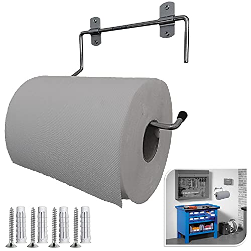 Parpyon® 3022 Industrie-Toilettenpapierhalter zur Wandmontage, für Badezimmer, Küche, Garage, Fitnessstudio von parpyon