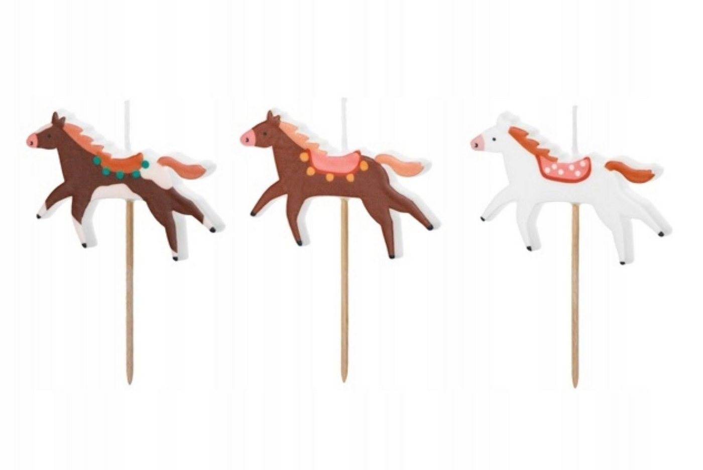partydeco Formkerze PartyDeco Kerzen Pferde, 3 Stück, 4 cm – für Kindergeburtstage partydeco Formkerze PartyDeco Kerzen Pferde, 3 Stück, 4 cm – für Kindergeburtstage von partydeco
