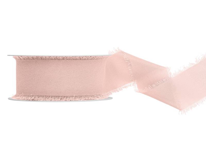 partydeco Organzaband, Chiffonband 4cm x 10m Hellrosa von partydeco