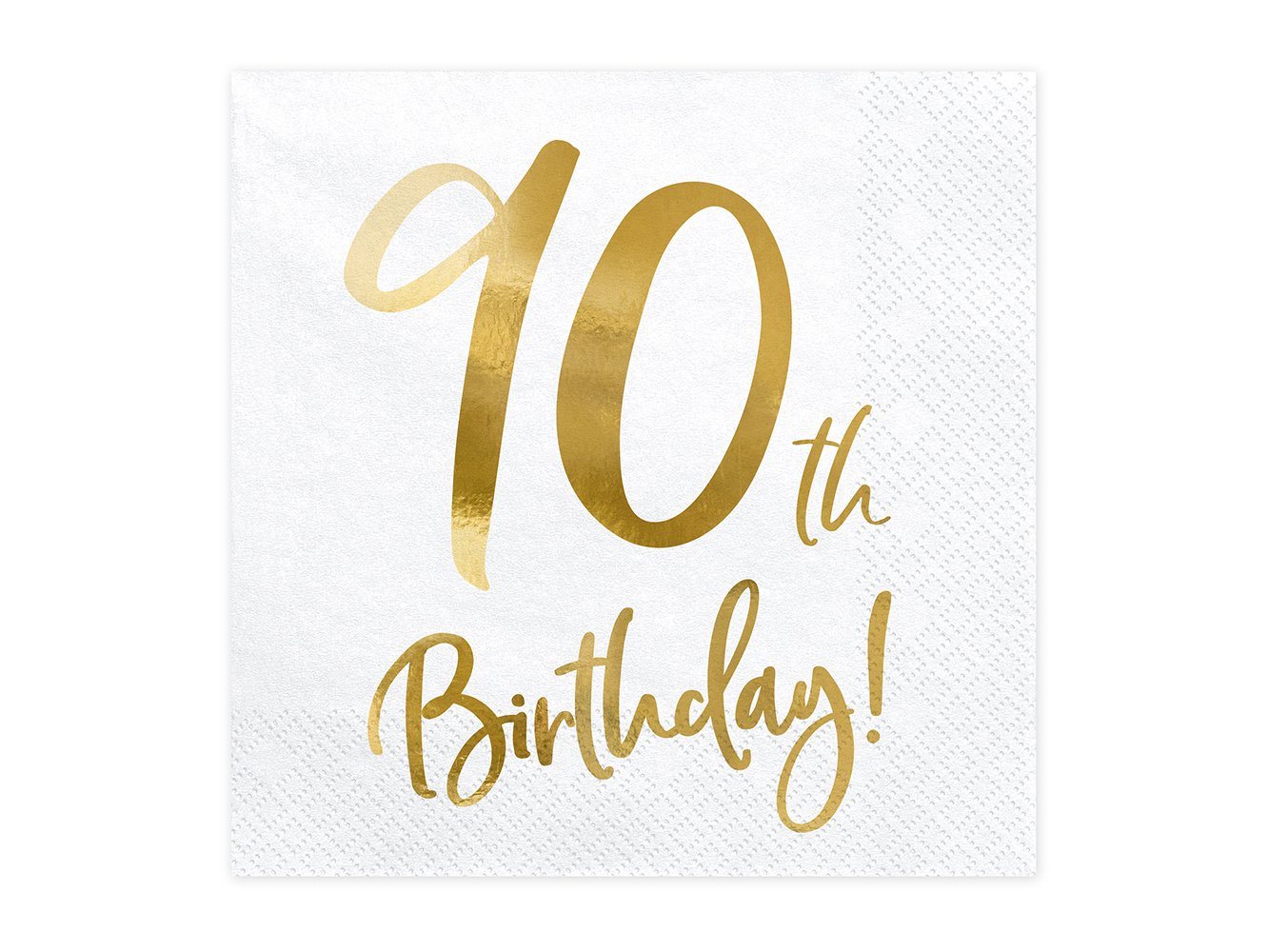 partydeco Papierserviette, Servietten 90.Geburtstag 33x33cm 20 Stück weiß gold von partydeco