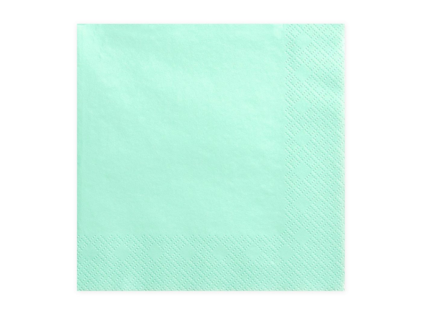 partydeco Papierserviette, Servietten 33x33cm mint, 20 Stück von partydeco