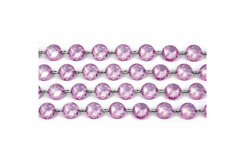 partydeco Streudeko, Kristall Girlande Kunststoff 1m Helllila von partydeco