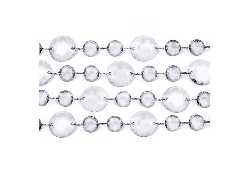 partydeco Streudeko, Kristall Girlande Kunststoff 1m Klar Transparent von partydeco