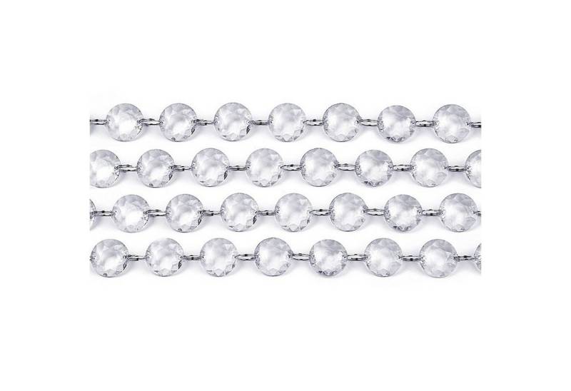 partydeco Streudeko, Kristall Girlande Kunststoff 1m Klar Transparent von partydeco