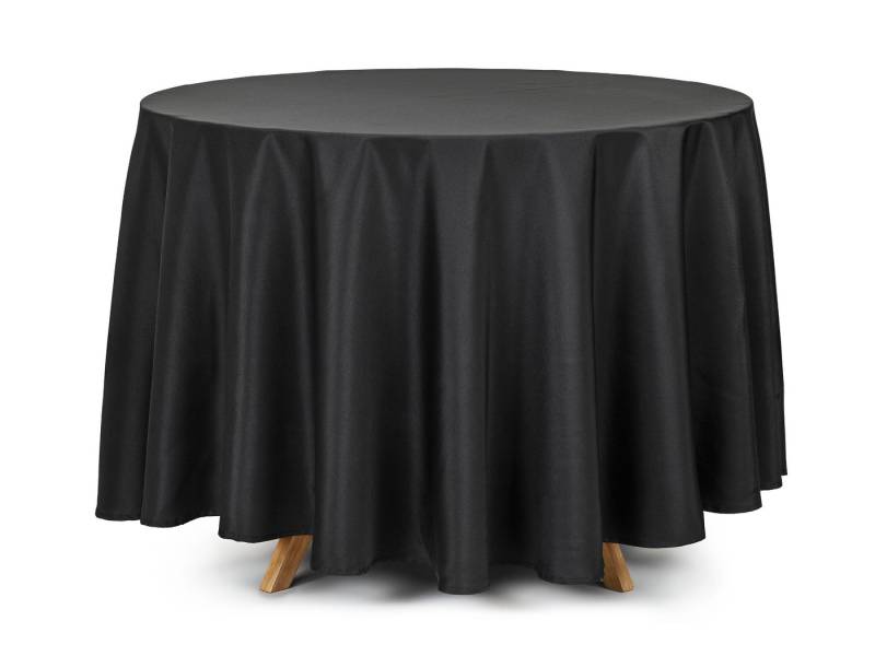 partydeco Tischdecke, Tischdecke rund 230cm Schwarz von partydeco