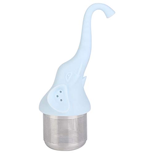 Elefant lose Tee-Ei mit langem Griff Silikon Teesieb Filter, nützliche Küchenaccessoires Gadget(Blau) von pasamer