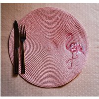 Tischdeko Tropisch Unterlage Flamingo Auf Platzdeckchen von patchanddressBerlin