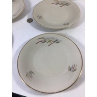 Chodziez Weizen Oder Distel Muster Salat Teller Vierer Set von patinalatinas