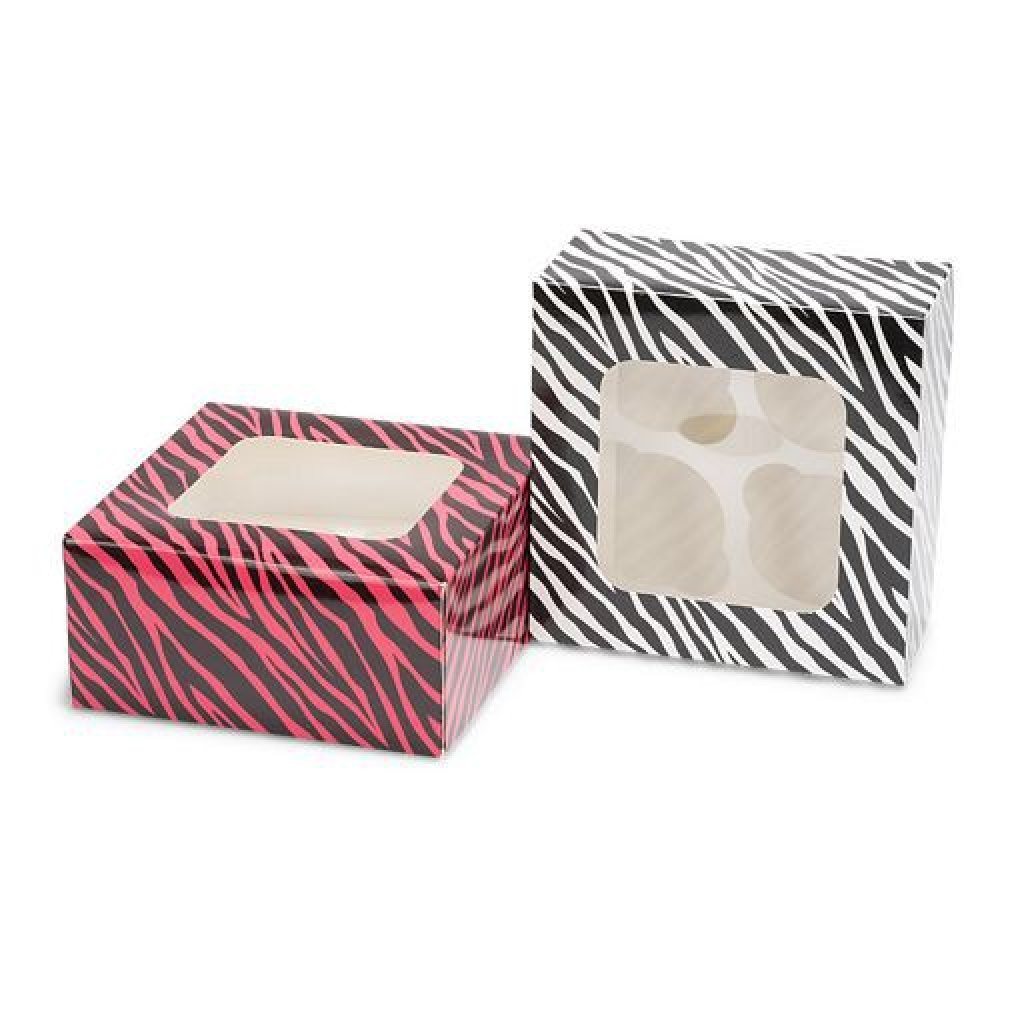 patisse Muffinform 02134, rot / weiß, Muffin Cupcake Aufbewahrungsbox in Zebradesign von patisse