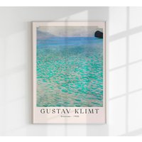 Attersee By Gustav Klimt Ausstellungsplakat Kunstdruck von patroastudio