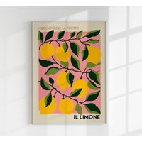 Il Limone Pink Lemon Obstmarkt Kunstdruck von patroastudio