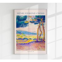 Kiefern Entlang Der Küste Von Henri Edmond Cross Ausstellungsposter Kunstdruck von patroastudio