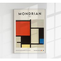 Komposition Von Piet Mondrian Ausstellungsplakat Kunstdruck von patroastudio