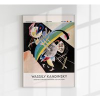 Kreise Auf Schwarzem Kunst Poster Von Wassily Kandinsky Ausstellungsplakat-Kunstdruck von patroastudio