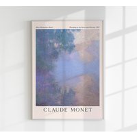 Morgen An Der Seine Von Claude Monet Ausstellungsplakat Kunstdruck von patroastudio