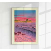 Morgenmeer Bei Shiribeshi Von Hasui Poster von patroastudio