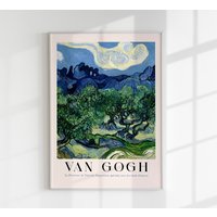 Van Gogh Olivenbäume Kunstdruck Museum Ausstellungsplakat von patroastudio