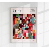 Paul Klee Rot, Grün Und Violett-Gelbe Zyklen Ausstellungsplakat Kunstdruck von patroastudio