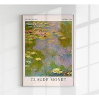 Seerosen Von Claude Monet Ausstellungsplakat Kunstdruck von patroastudio