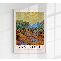 Van Gogh Olivenbäume Ausstellungsplakat Museum Kunstdruck Van Gogh Olivenbäume Ausstellungsplakat Museum Kunstdruck von patroastudio