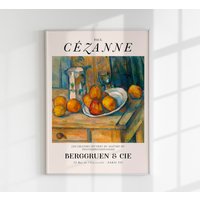 stillleben Mit Milchkännchen Kunstausstellung Paul Cezanne Ausstellung Poster Kunstdruck von patroastudio