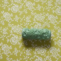 Musterwalze/strukturwalze Tapetenroller - Muster 1632 Mit Dichtem Floralem Rosenmuster 15cm 6" von patternroller