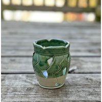 Handgeschnitzte Steingut-Keramik-Leuchte Keramik-Kerzenständer, Trauergeschenk, Selbstfürsorgegeschenk, Handgemachtes Keramikgeschenk von pattysheppardart