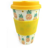 Umweltfreundlicher Wiederverwendbarer Reisebecher Aus Pflanzenfaser Mit Ananas-Design Umweltfreundlicher Wiederverwendbarer Reisebecher Aus Pflanzenfaser Mit Ananas-Design von paulandlucyshop