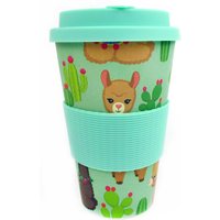 Umweltfreundliche Wiederverwendbare Pflanzenfaser-Reisebecher Mit Lama-Design Umweltfreundliche Wiederverwendbare Pflanzenfaser-Reisebecher Mit Lama-Design von paulandlucyshop