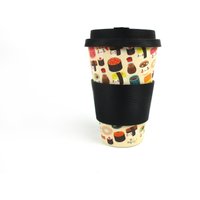 Umweltfreundliche Wiederverwendbare Pflanzenfaser-Reisebecher Mit Sushi-Design Umweltfreundliche Wiederverwendbare Pflanzenfaser-Reisebecher Mit Sushi-Design von paulandlucyshop