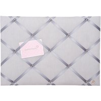 Memoboard Vichy Stripes Hellgrau - Grau von paulaundferdinand