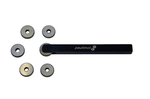 PAULIMOT Rändelwerkzeug mit 6 HSS-Rädern, 10 x 10 mm von paulimot
