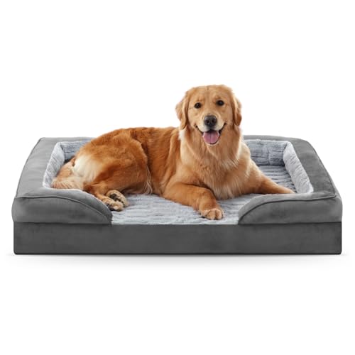 Pawk Orthopädisches Hundebett Grosse Hunde XL, Memory Foam Hundekorb Mittelgroße Hunde, Hundebetten Waschbar, Abnehmbarem rutschfest Hundesofa, 107x81x17cm Pawk Orthopädisches Hundebett Grosse Hunde XL, Memory Foam Hundekorb Mittelgroße Hunde, Hundebetten Waschbar, Abnehmbarem rutschfest Hundesofa, 107x81x17cm von Pawk