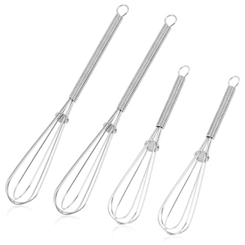 4 PCS Mini Schneebesen, Edelstahl, 13 cm & 18 cm, Küchen Ballonschneebesen für Mixen, Schlagen & Rühren, Robuster Schneebesen Klein aus Rostfreiem Edelstahl 4 PCS Mini Schneebesen, Edelstahl, 13 cm & 18 cm, Küchen Ballonschneebesen für Mixen, Schlagen & Rühren, Robuster Schneebesen Klein aus Rostfreiem Edelstahl von pawpoem