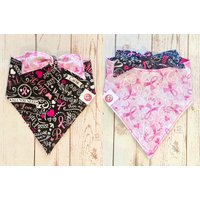 Brustkrebsbewusstsein, Hundehalstuch, Brustkrebs-Bandana, Bandana, Wendehundehalstuch, Bandana Zum Binden von pawsitivelybella